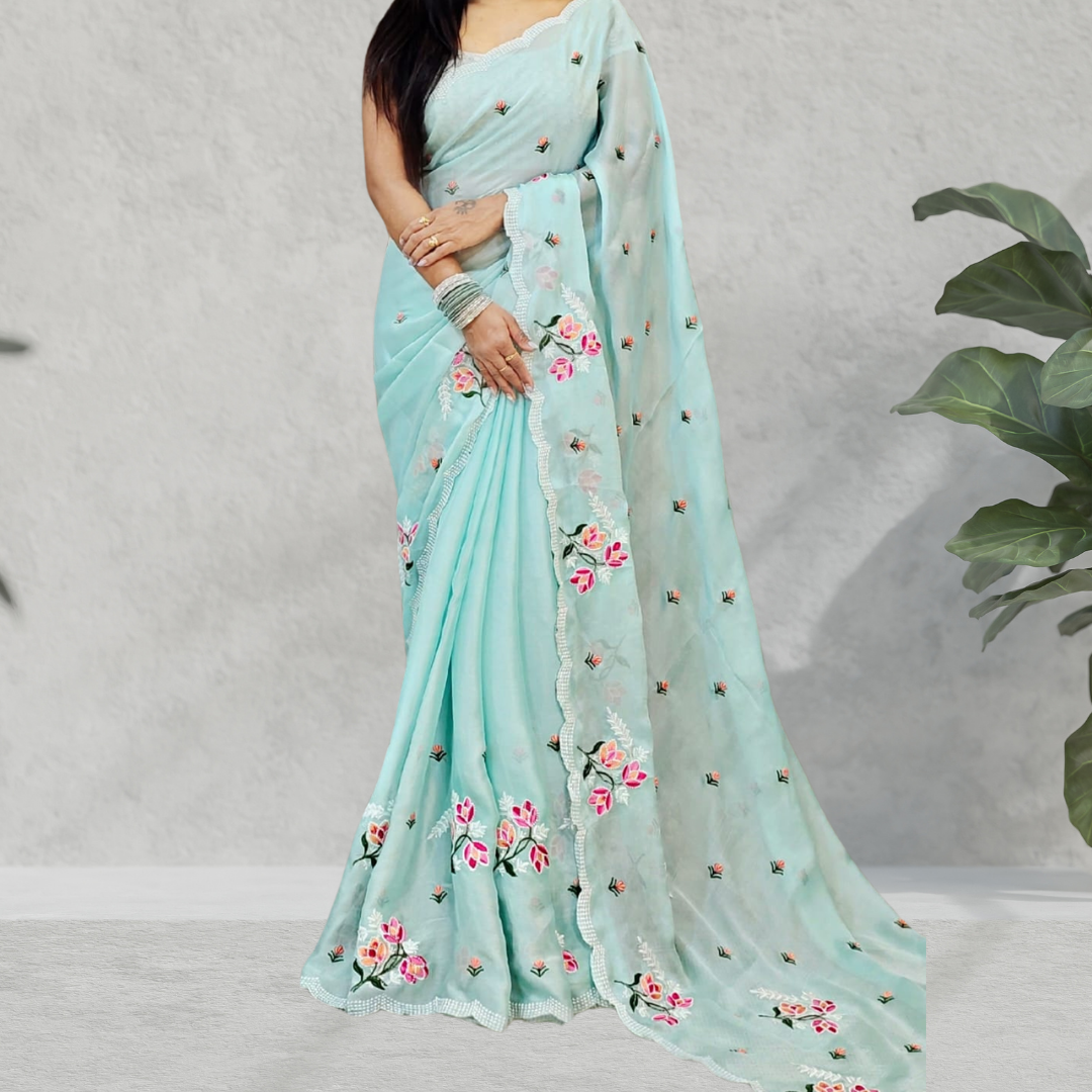 Designer Chiffon Saree - ES315