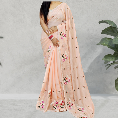 Designer Chiffon Saree - ES315