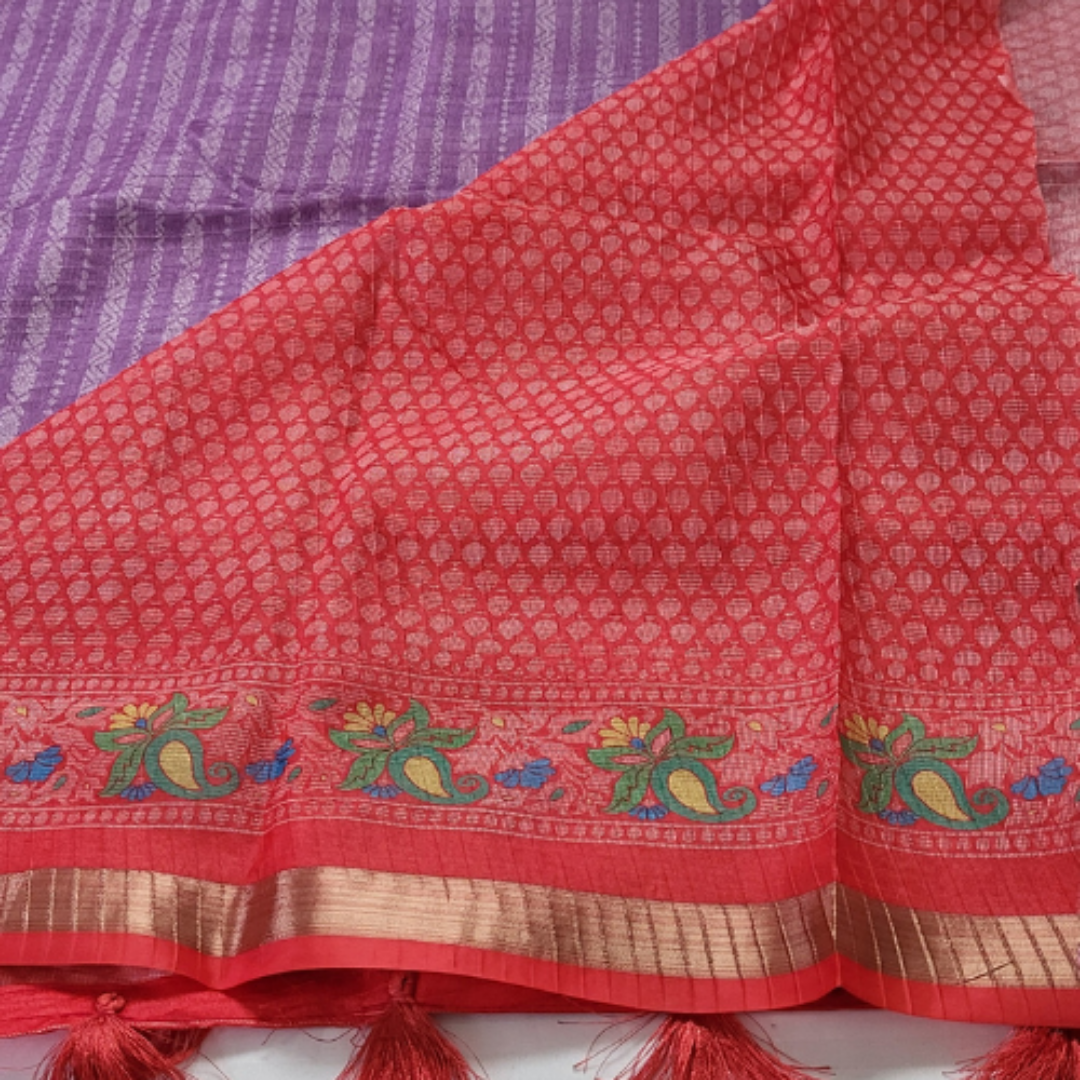 Fancy Saree Purple - ES135