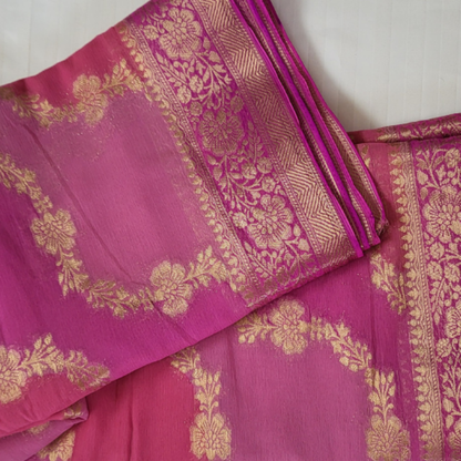 Banaras Georgette Saree MultiColor - ES106