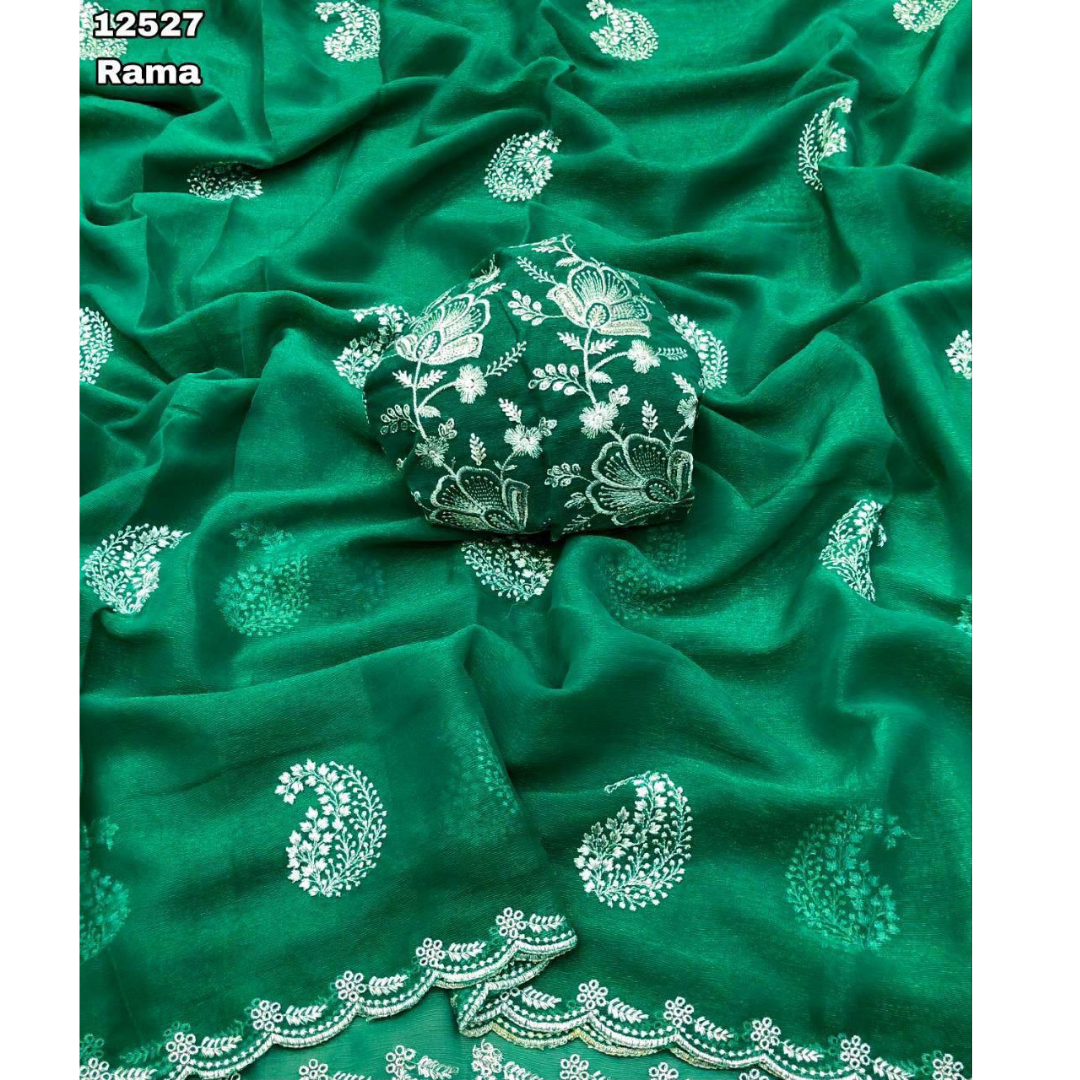 Shimmer Chiffon Saree - ES317