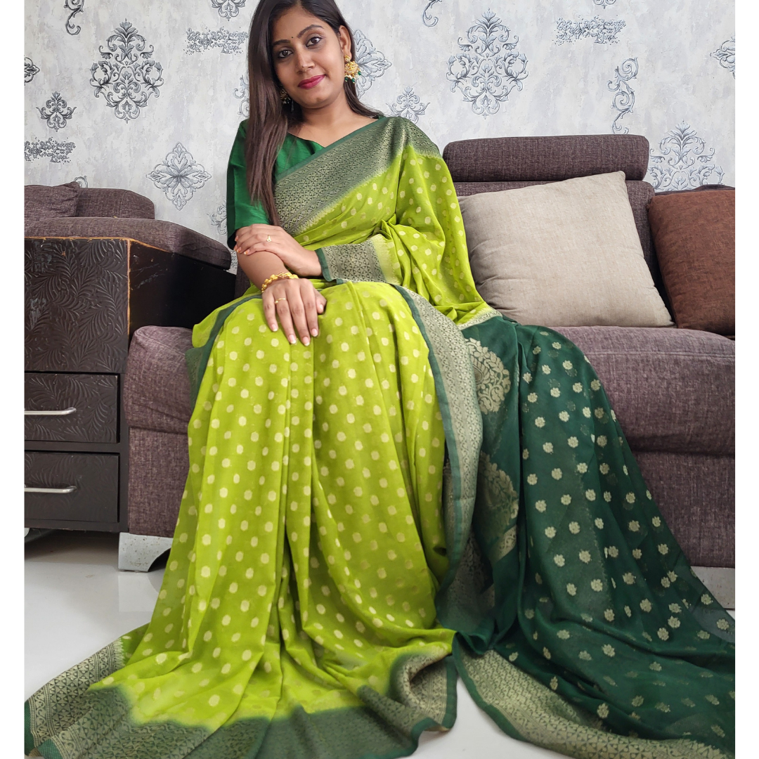 Banaras Georgette With Butis - ES109