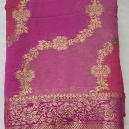 Banaras Georgette Saree MultiColor - ES106