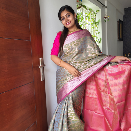 Semi Pattu Saree - ES283