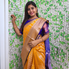 Kanchi Raw Mango Saree - ES150