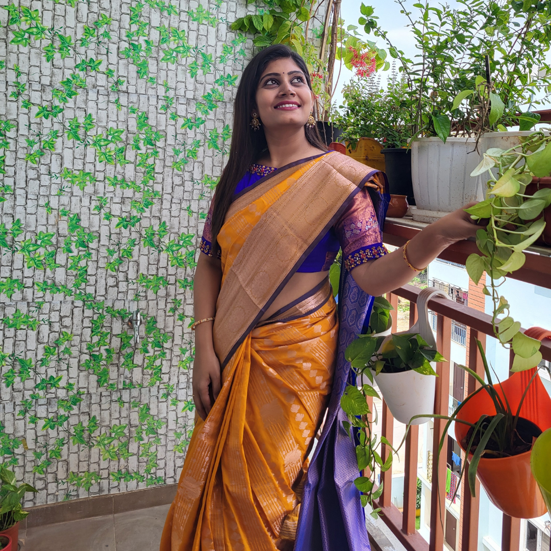 Kanchi Raw Mango Saree - ES150