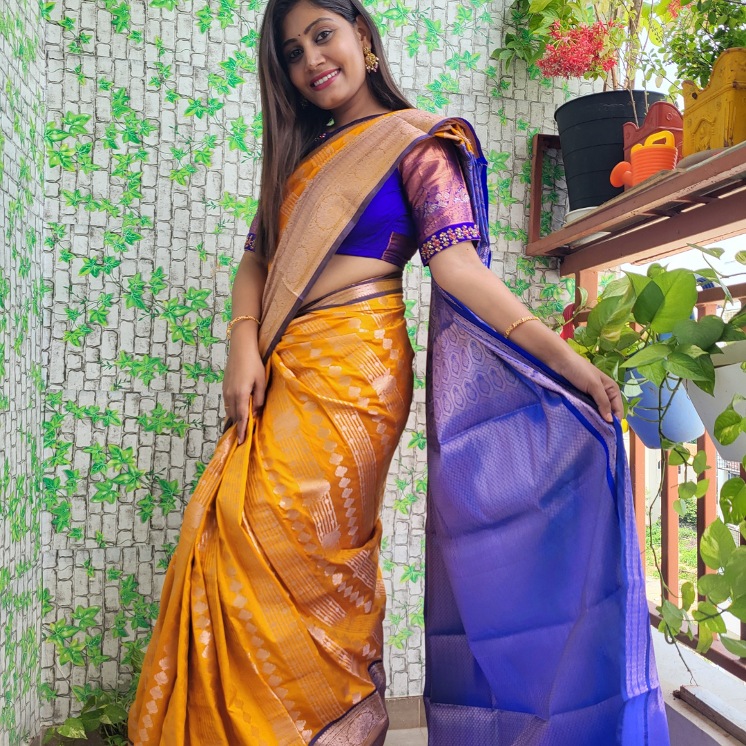 Kanchi Raw Mango Saree - ES150