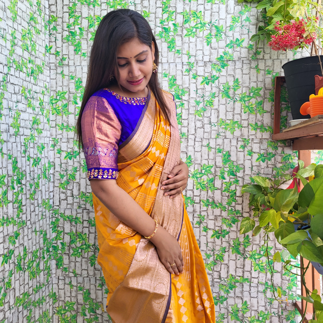 Kanchi Raw Mango Saree - ES150