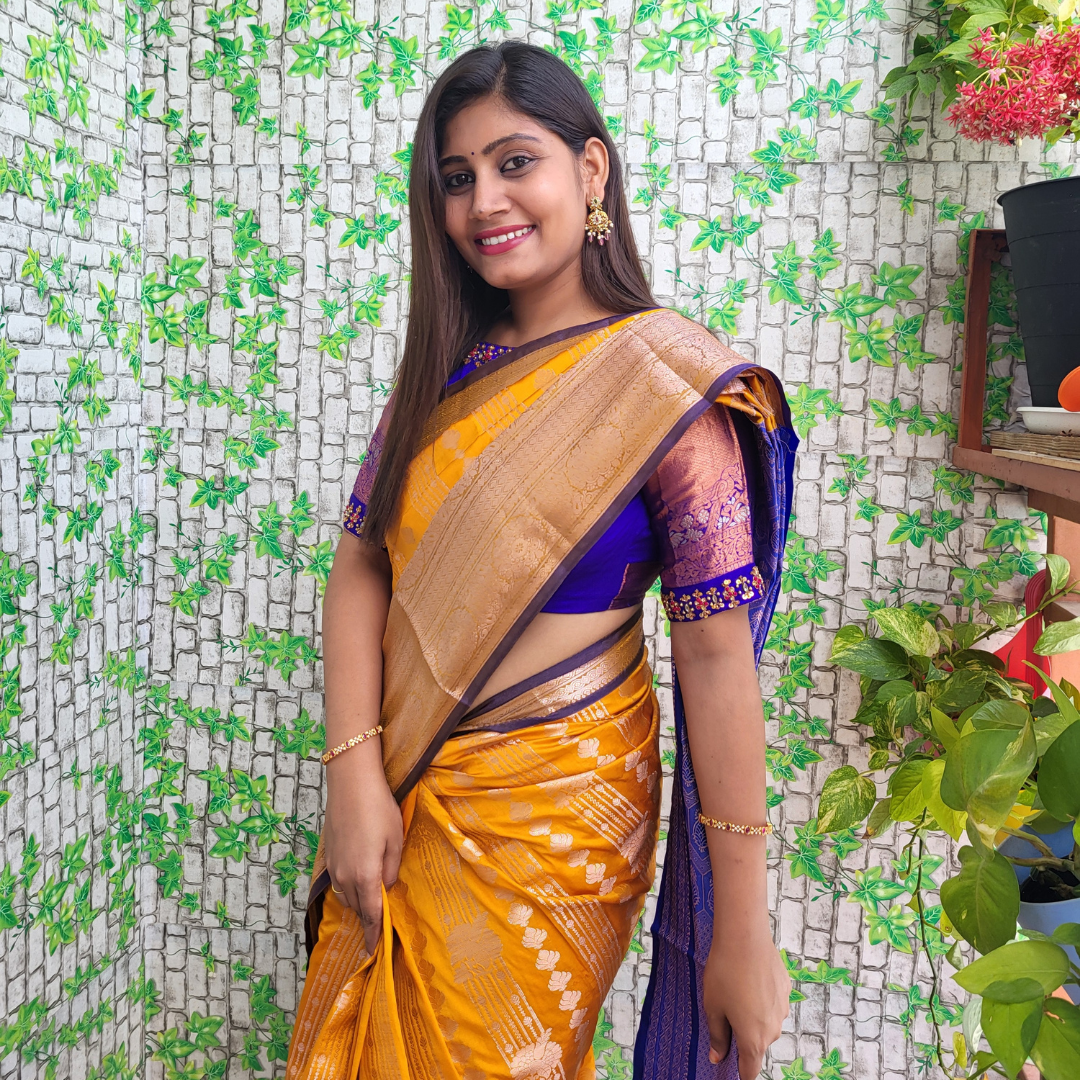 Kanchi Raw Mango Saree - ES150