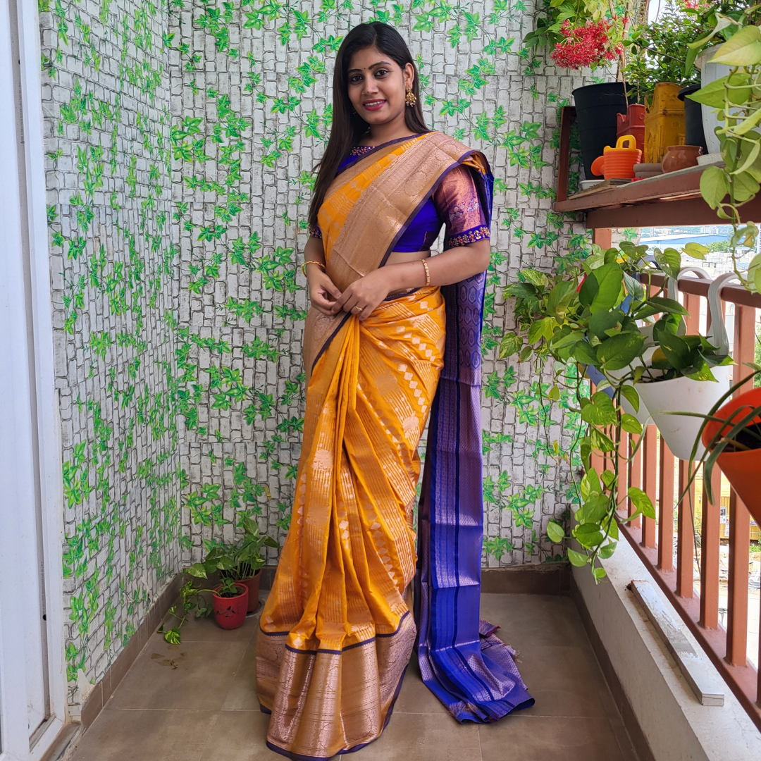 Kanchi Raw Mango Saree - ES150