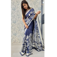 Linen Cotton Saree - ES158