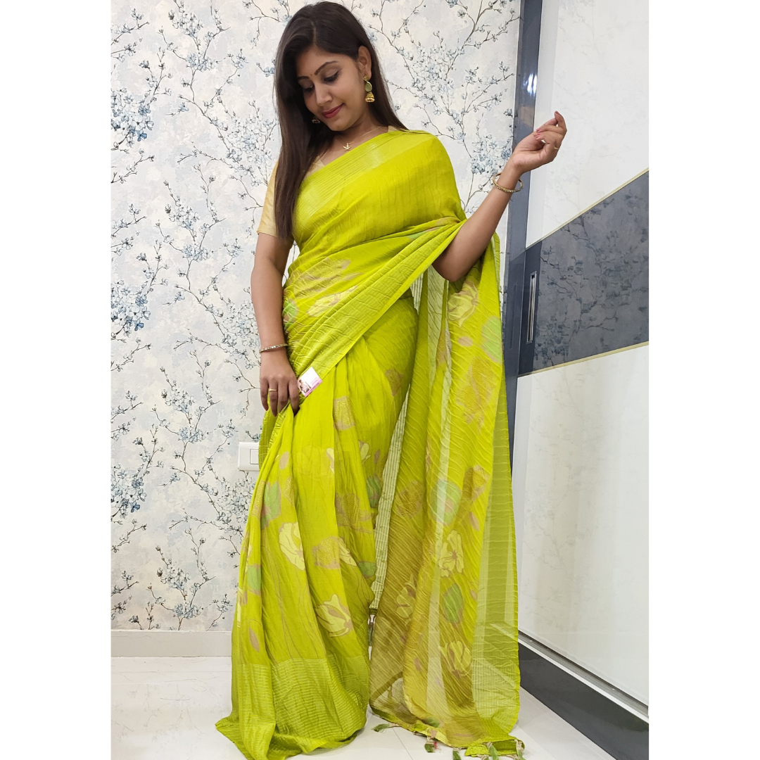 Georgette Crush Saree - ES140