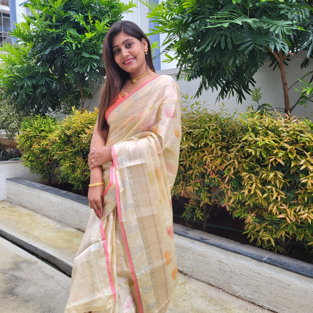 Banaras Organza Saree - ES112