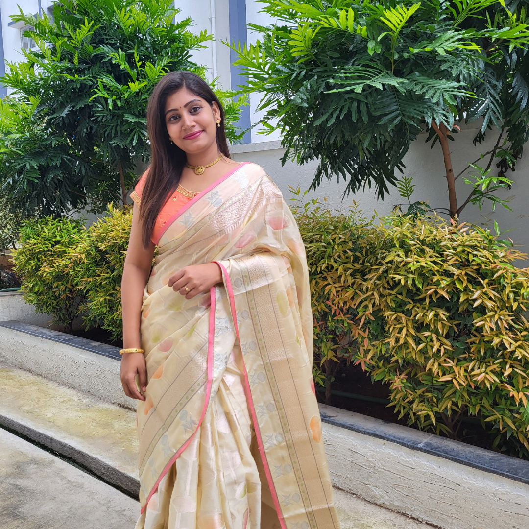 Banaras Organza Saree - ES112