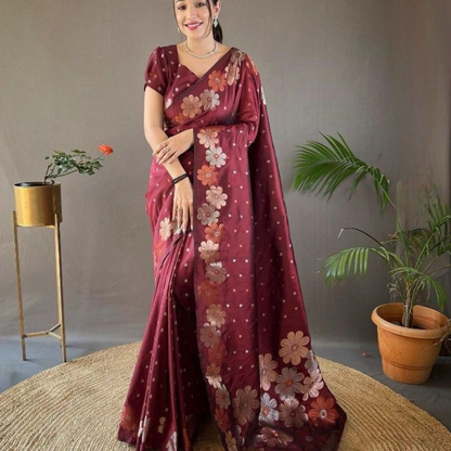 Lichi Silk Saree - ES251