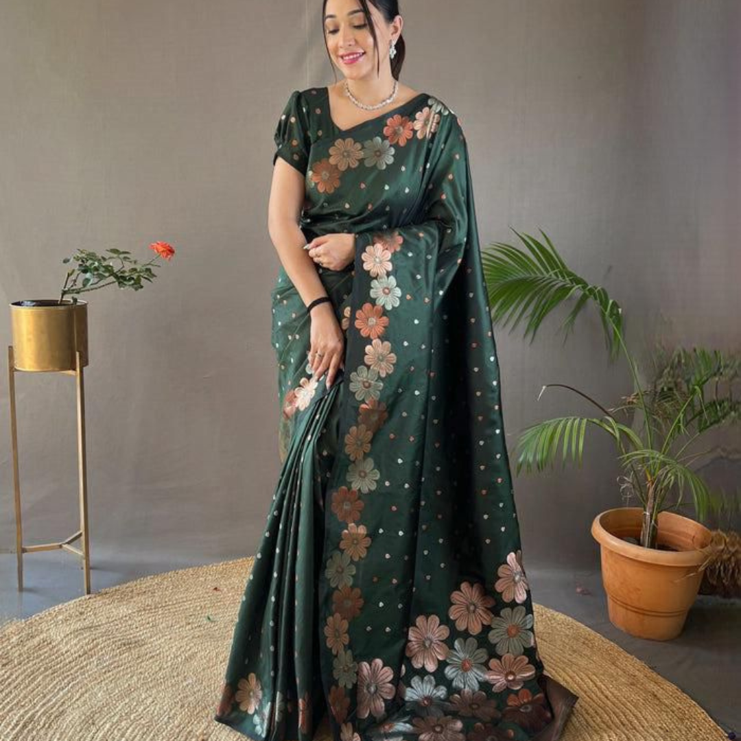 Lichi Silk Saree - ES179