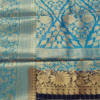 Blue Banaras Georgette Saree