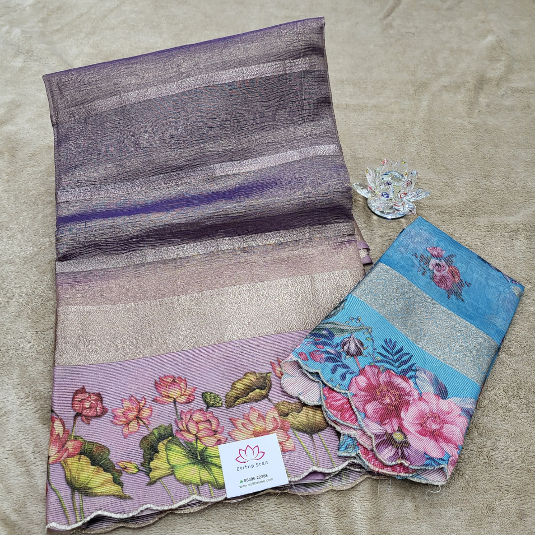Baby Pink Tissue Cut Work - ES332