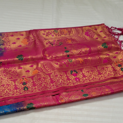 Banaras Warm Silk Floral - ES126