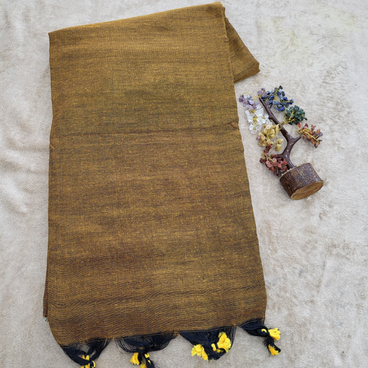 KHADI PLAIN MHETHI SAREE _ ES402