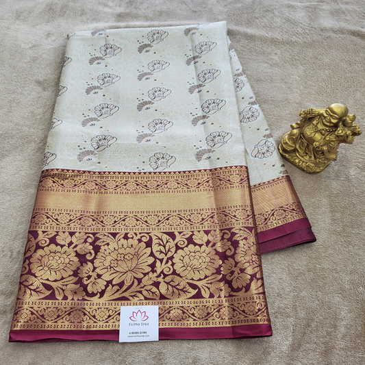 Cream Kanchi Pattu - ES345
