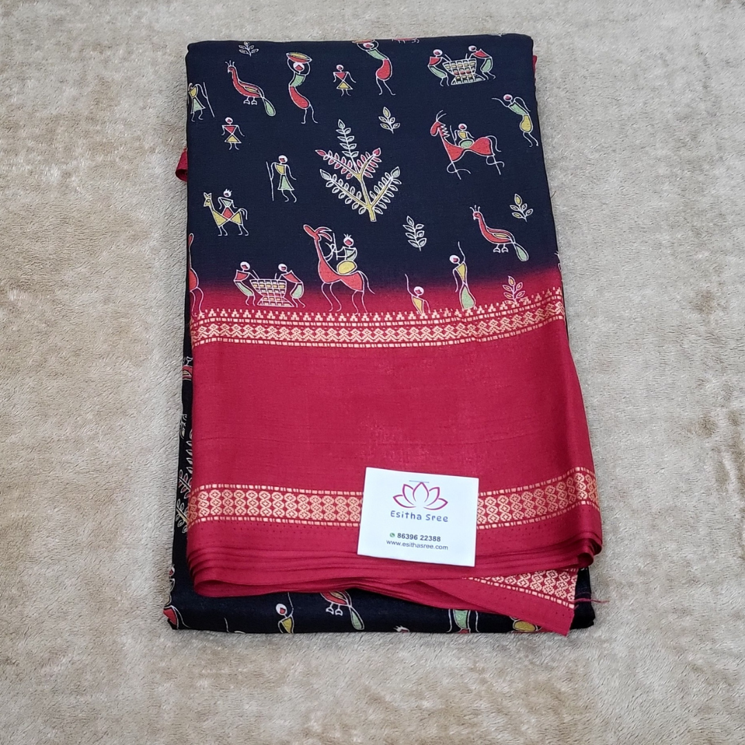 Mangalagiri Silk Varli Design - ES164