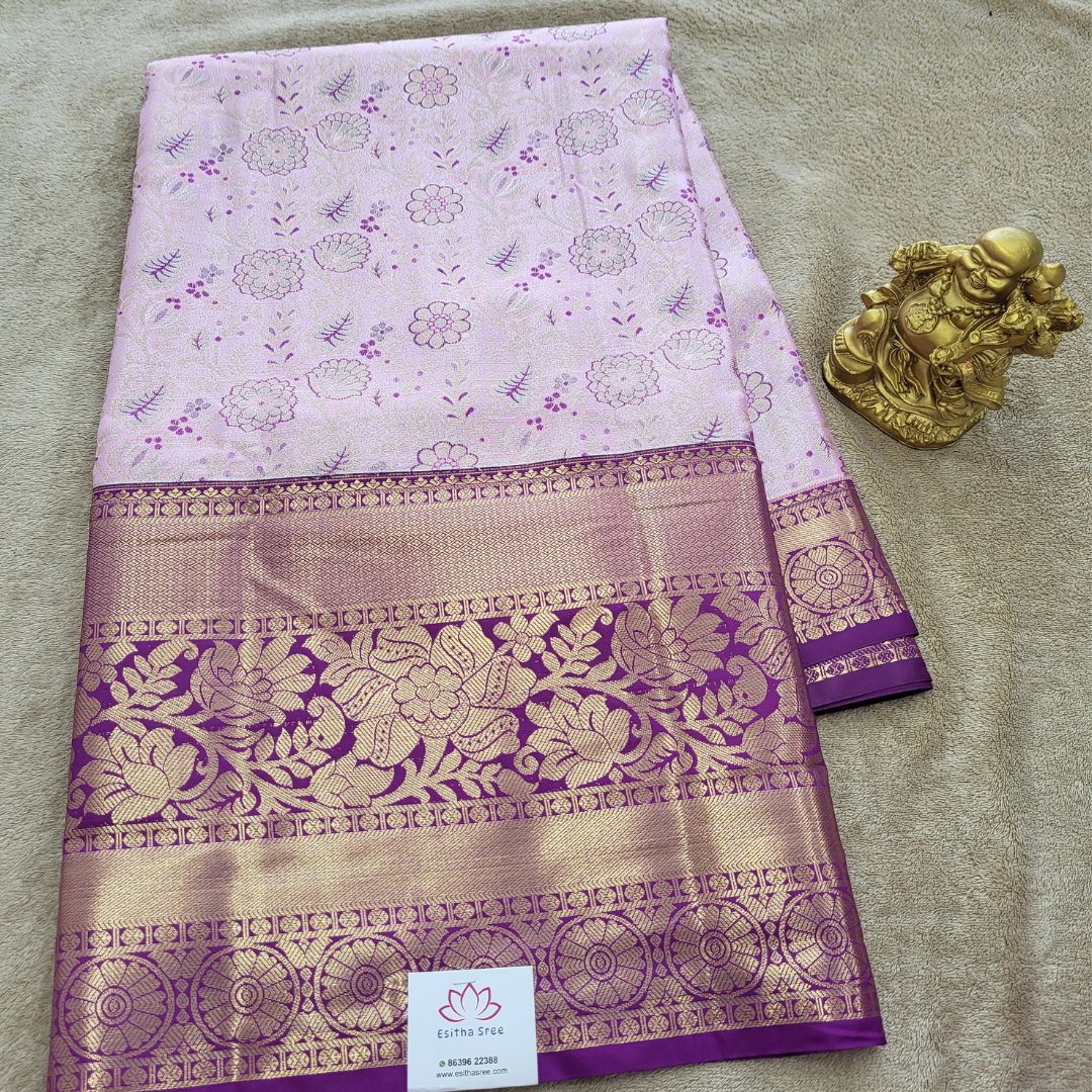 Baby Pink Kanchi Pattu - ES345