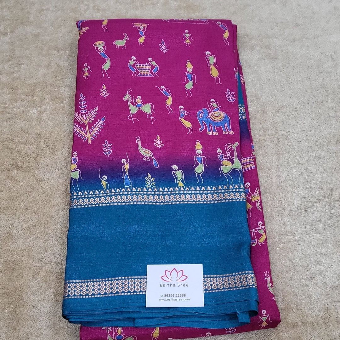 Mangalagiri Silk Varli Design - ES164