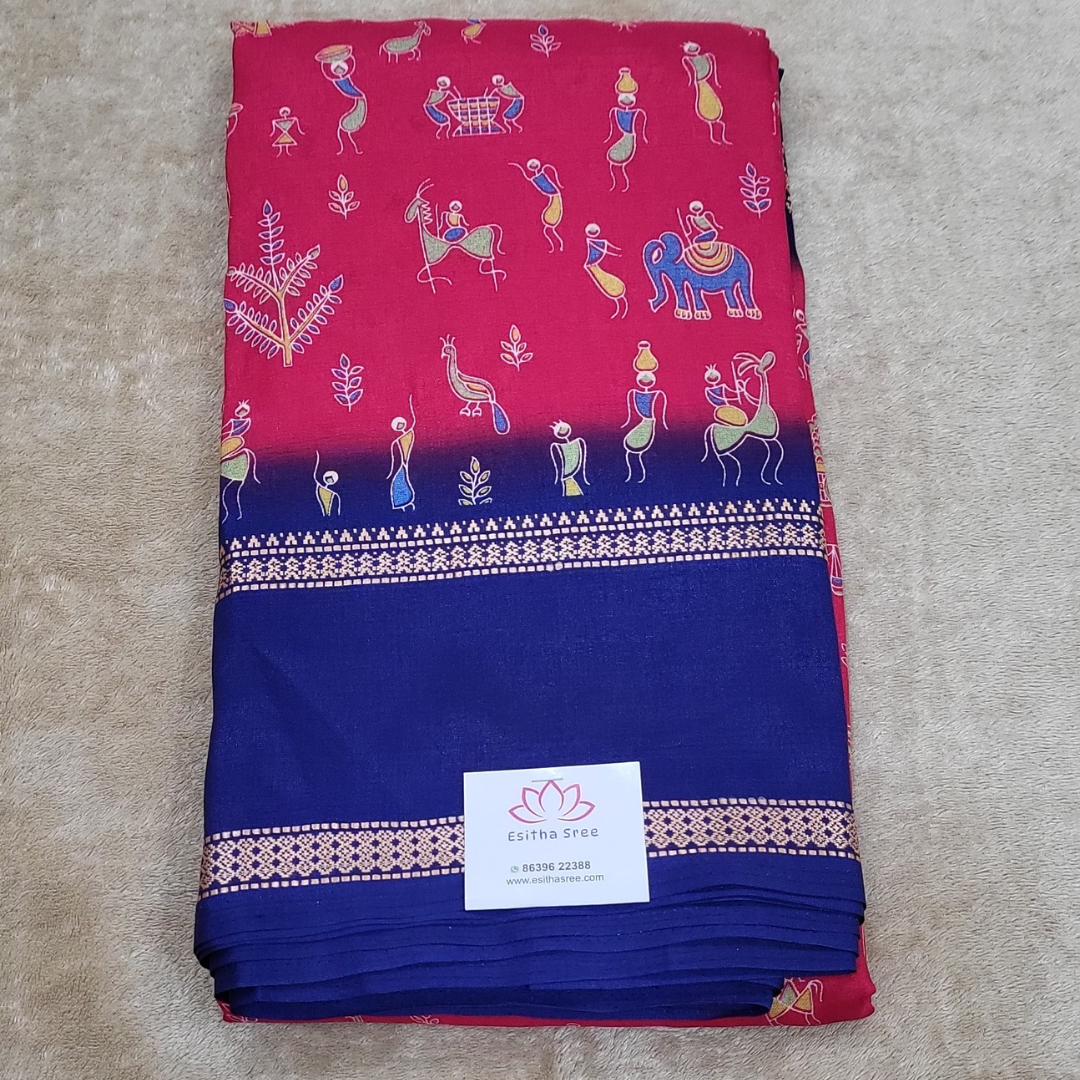 Mangalagiri Silk Varli Design - ES164