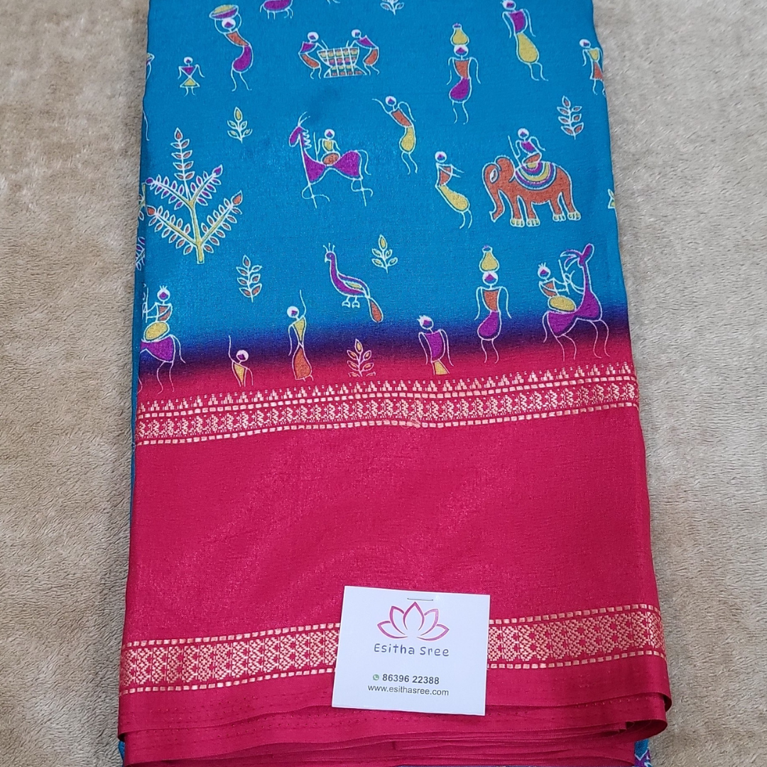 Mangalagiri Silk Varli Design - ES164