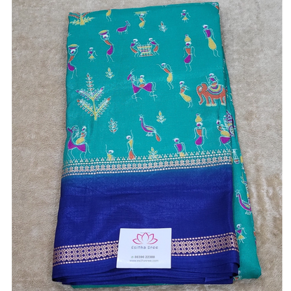 Mangalagiri Silk Varli Design - ES257