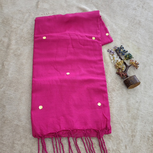KHADI CHAMKI PINK SAREE - ES401