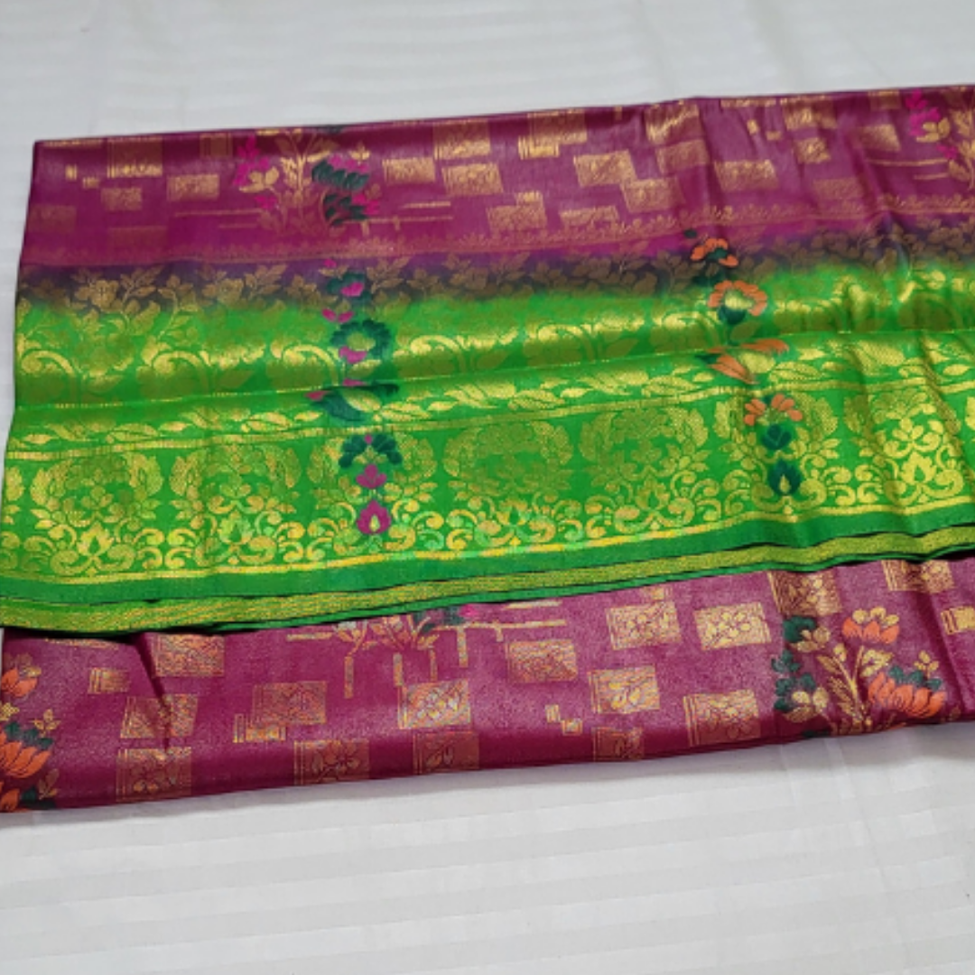 Banaras Warm Silk Floral - ES111