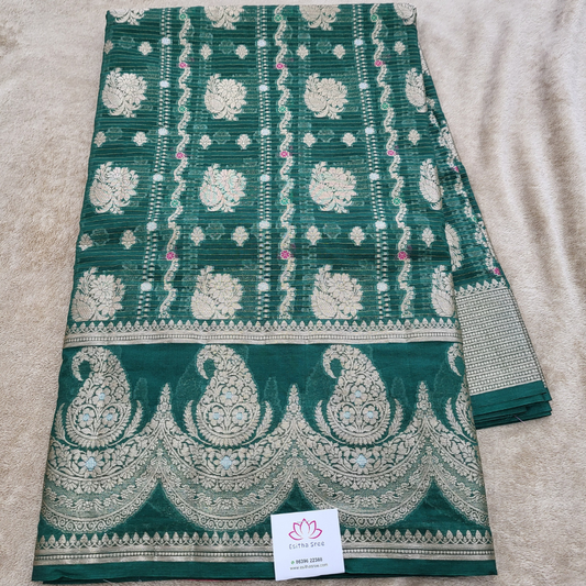 Bottle Green Banarasi - ES352