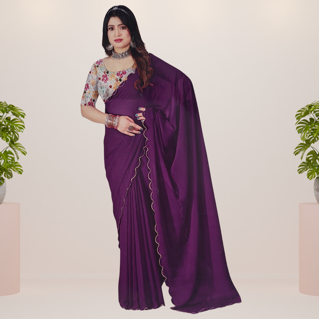 Georgette With Designer Blouse - ES219