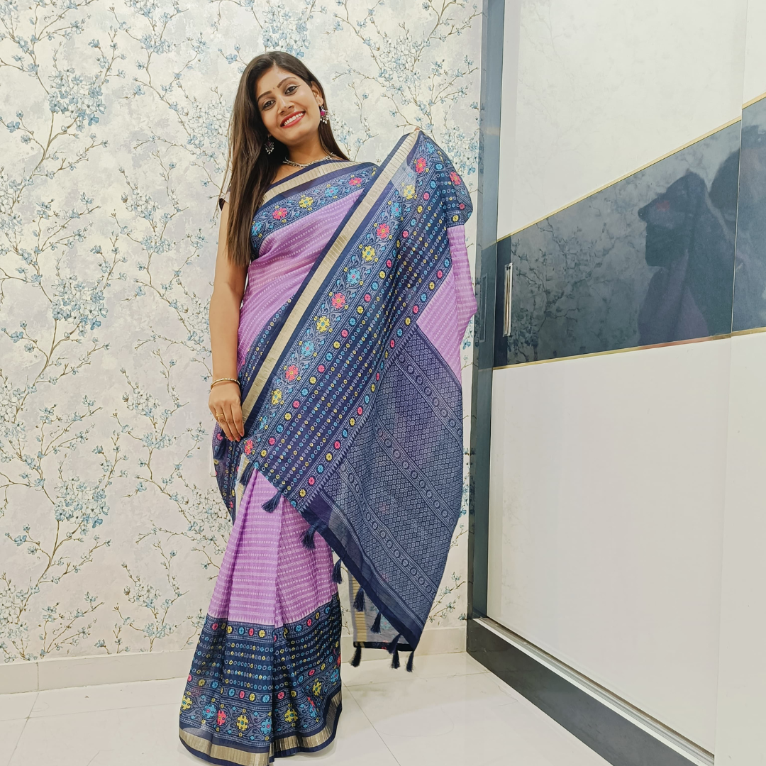 Fancy Saree Purple - ES135