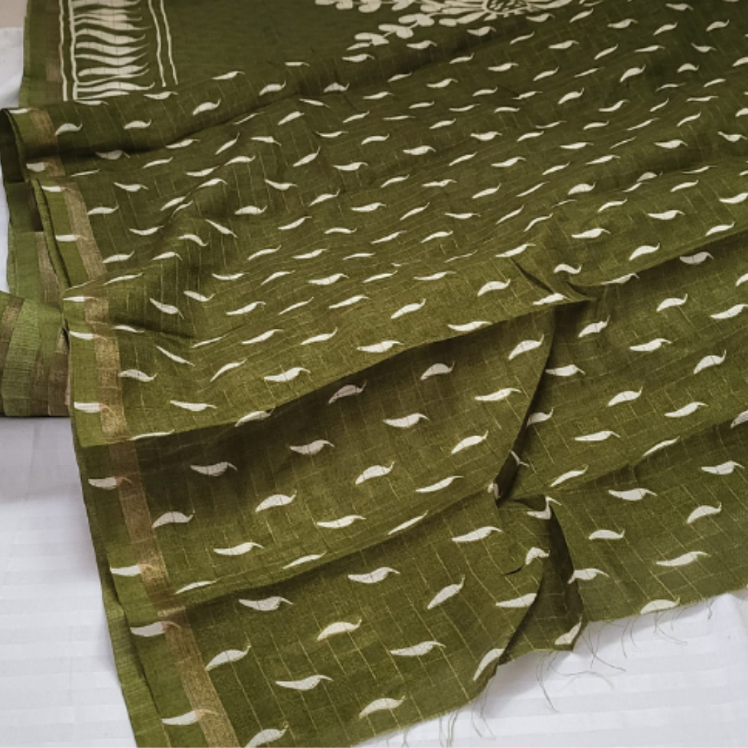 Linen Cotton Saree - ES158