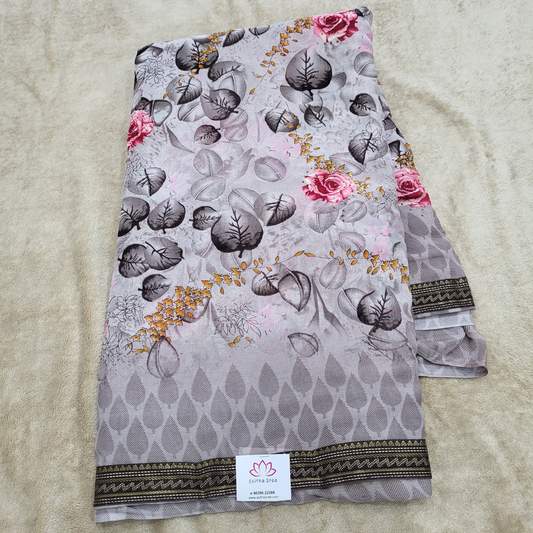 Gray Fancy Saree - ES355
