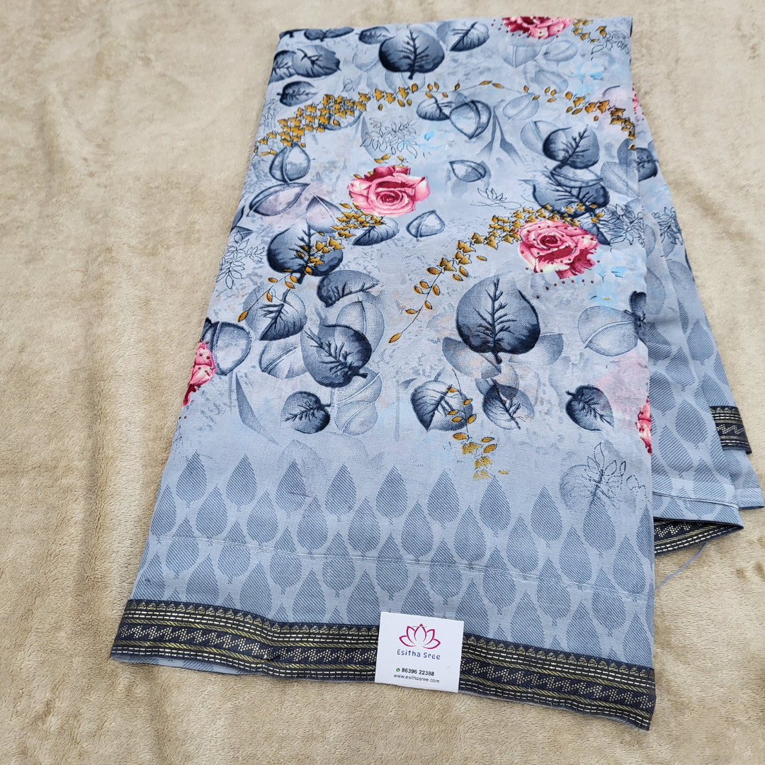 Blue Fancy Saree - ES355
