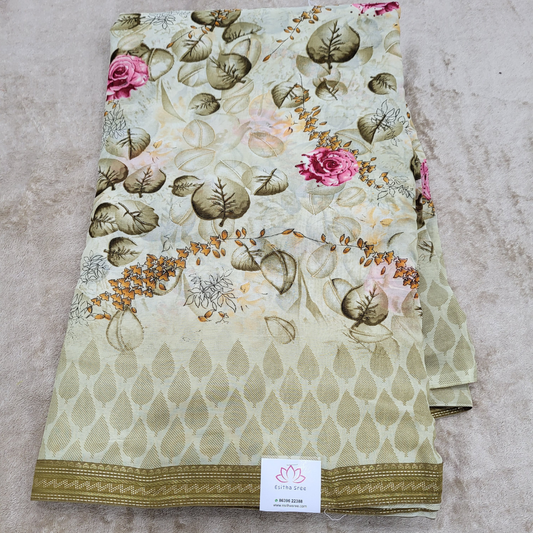 Mehendi Green Fancy Saree - ES355