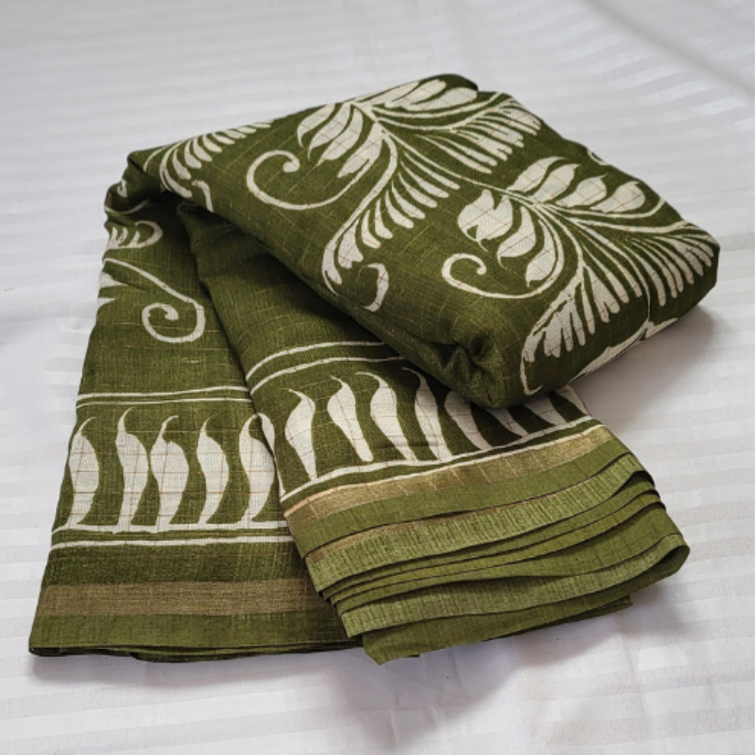 Linen Cotton Saree - ES158