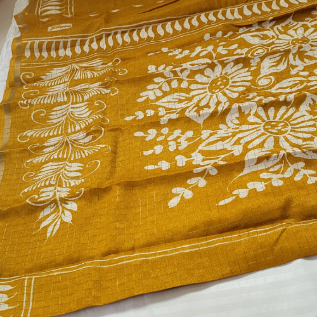 Linen Cotton Saree - ES158