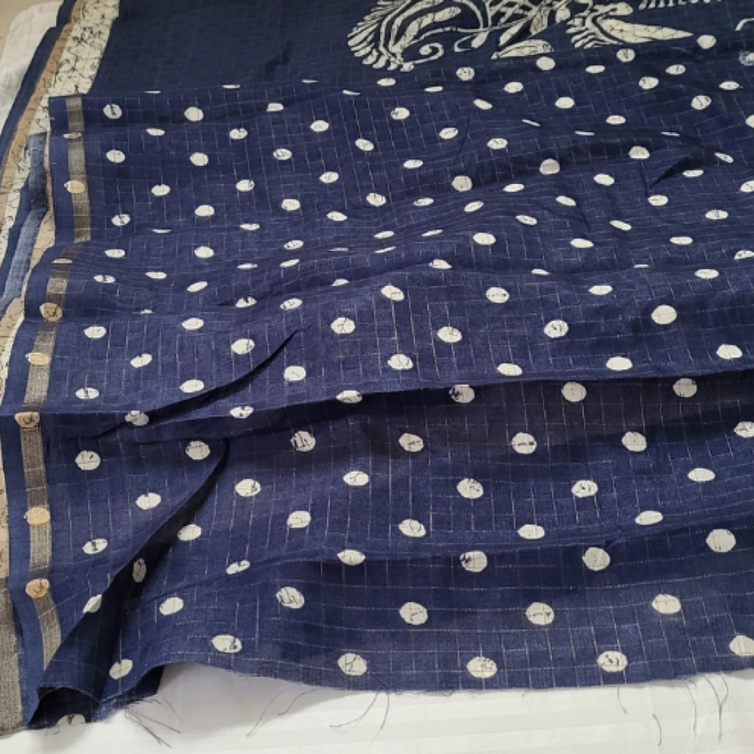 Linen Cotton Saree - ES158