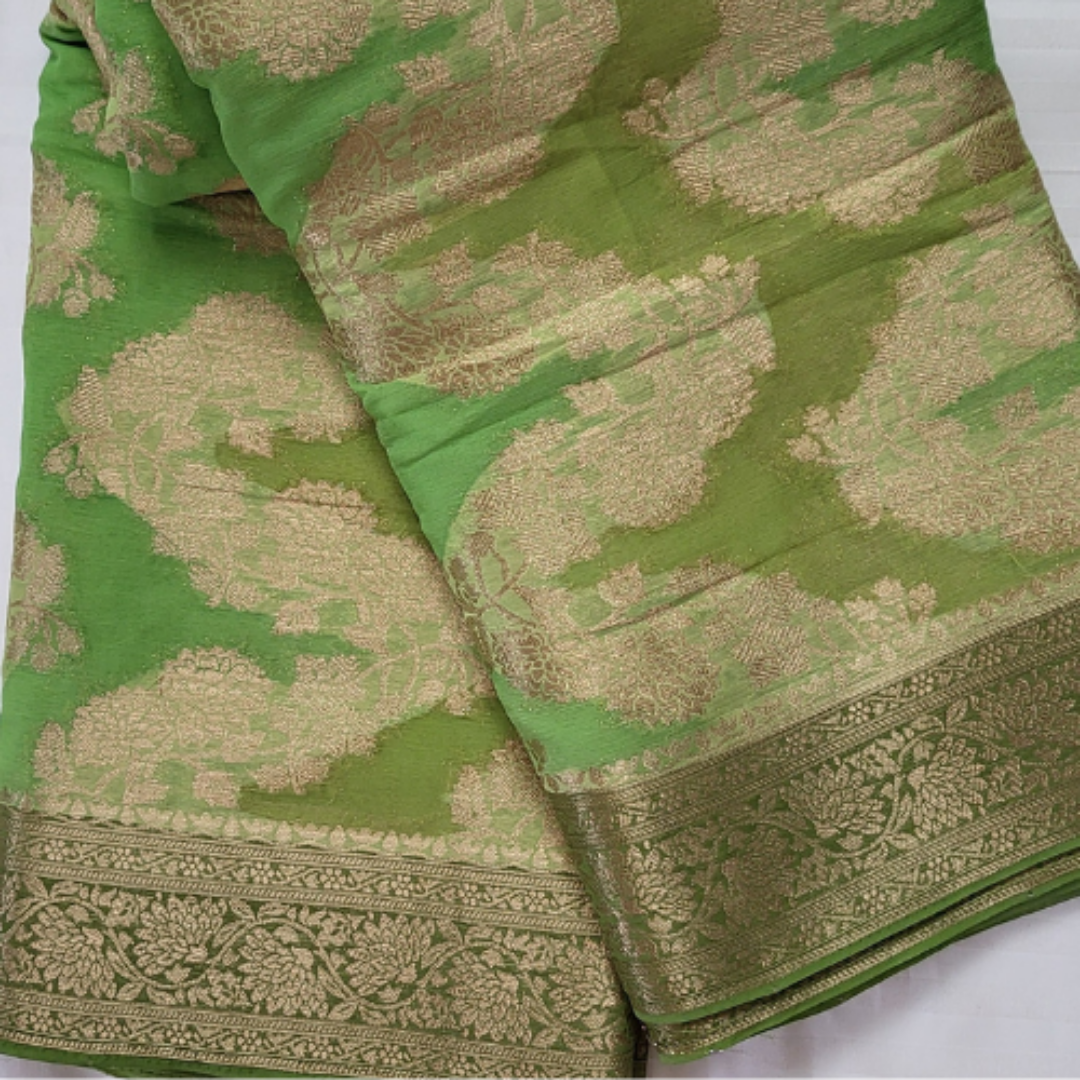 Banaras Georgette Saree MultiColor - ES106