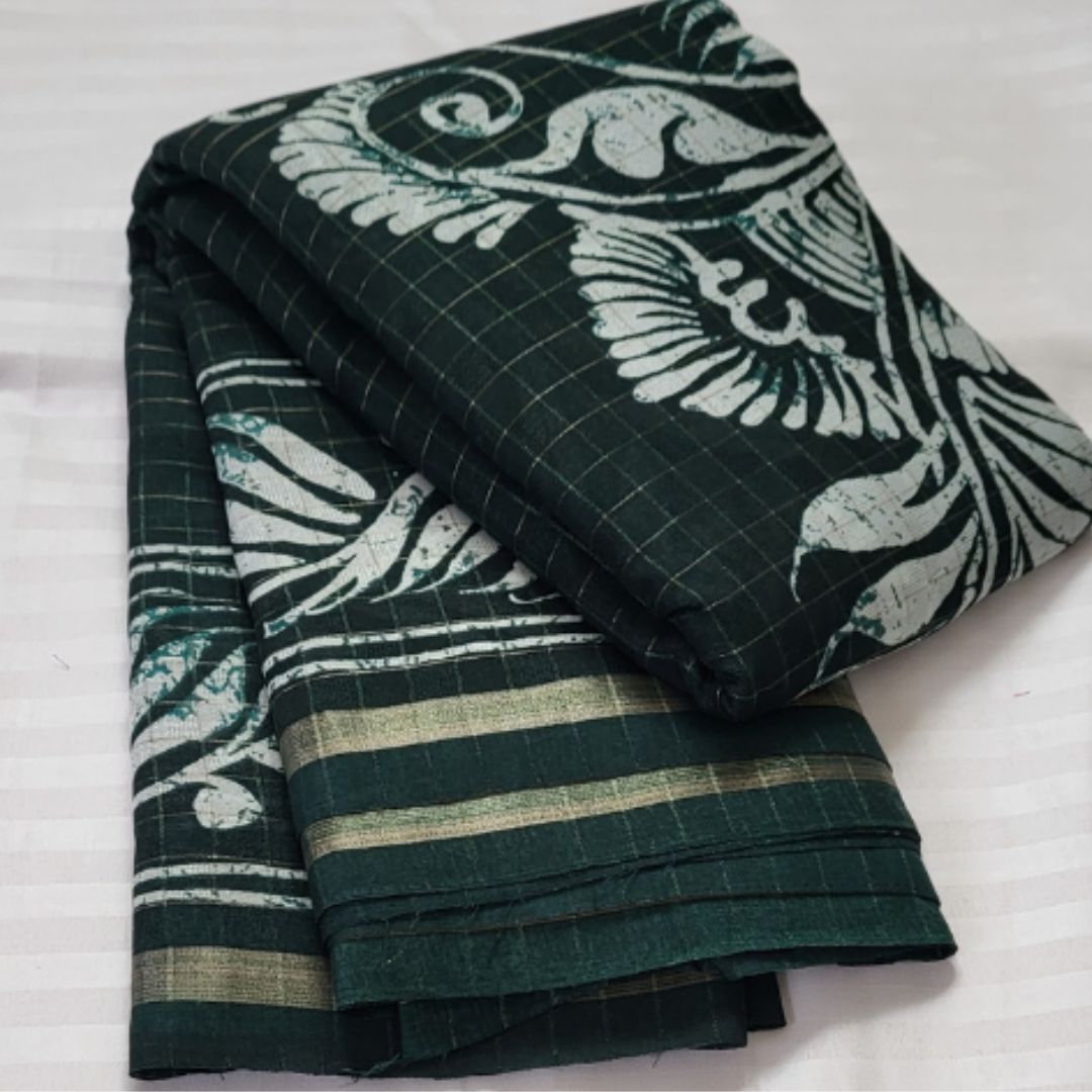 Linen Cotton Saree - ES158