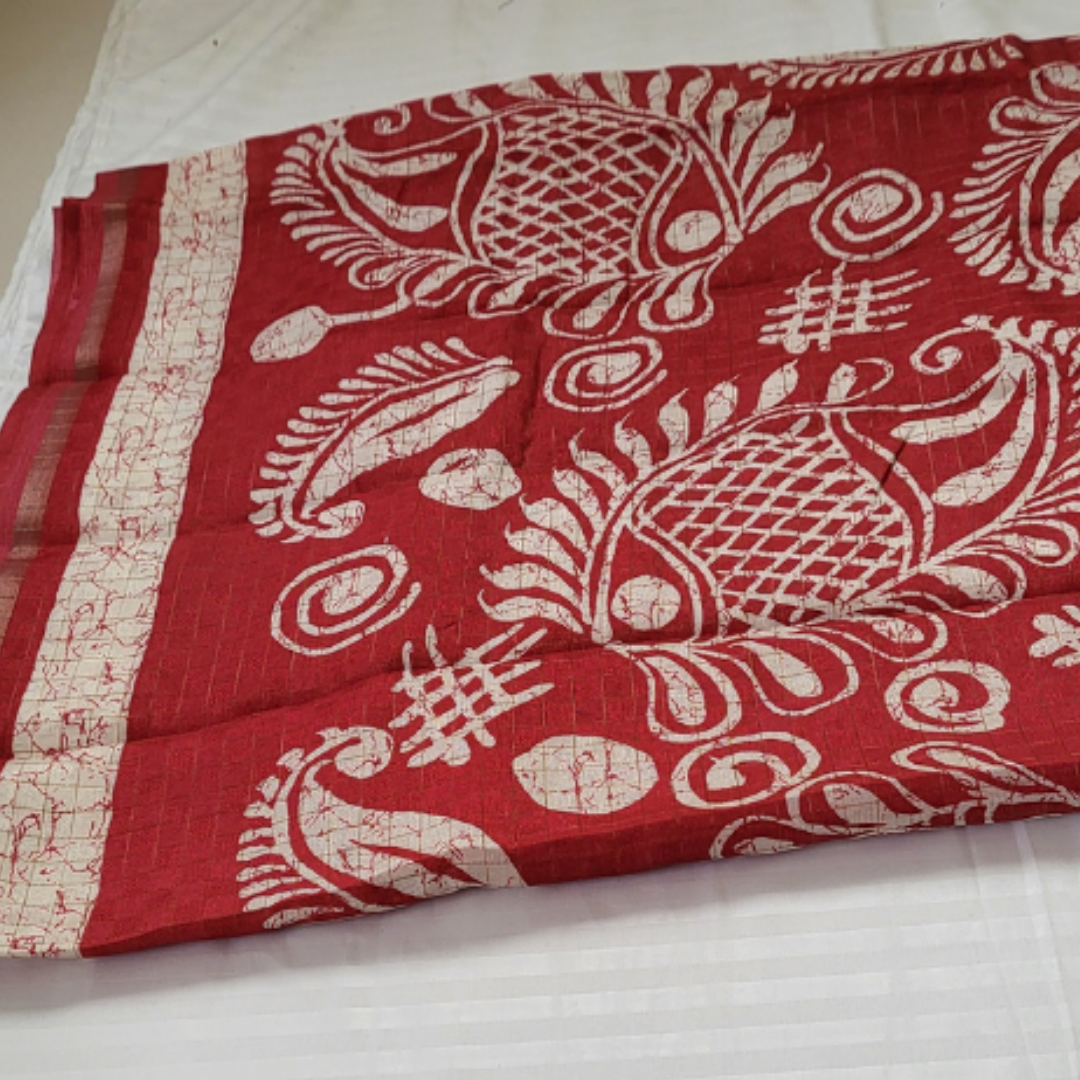 Linen Cotton Saree - ES158