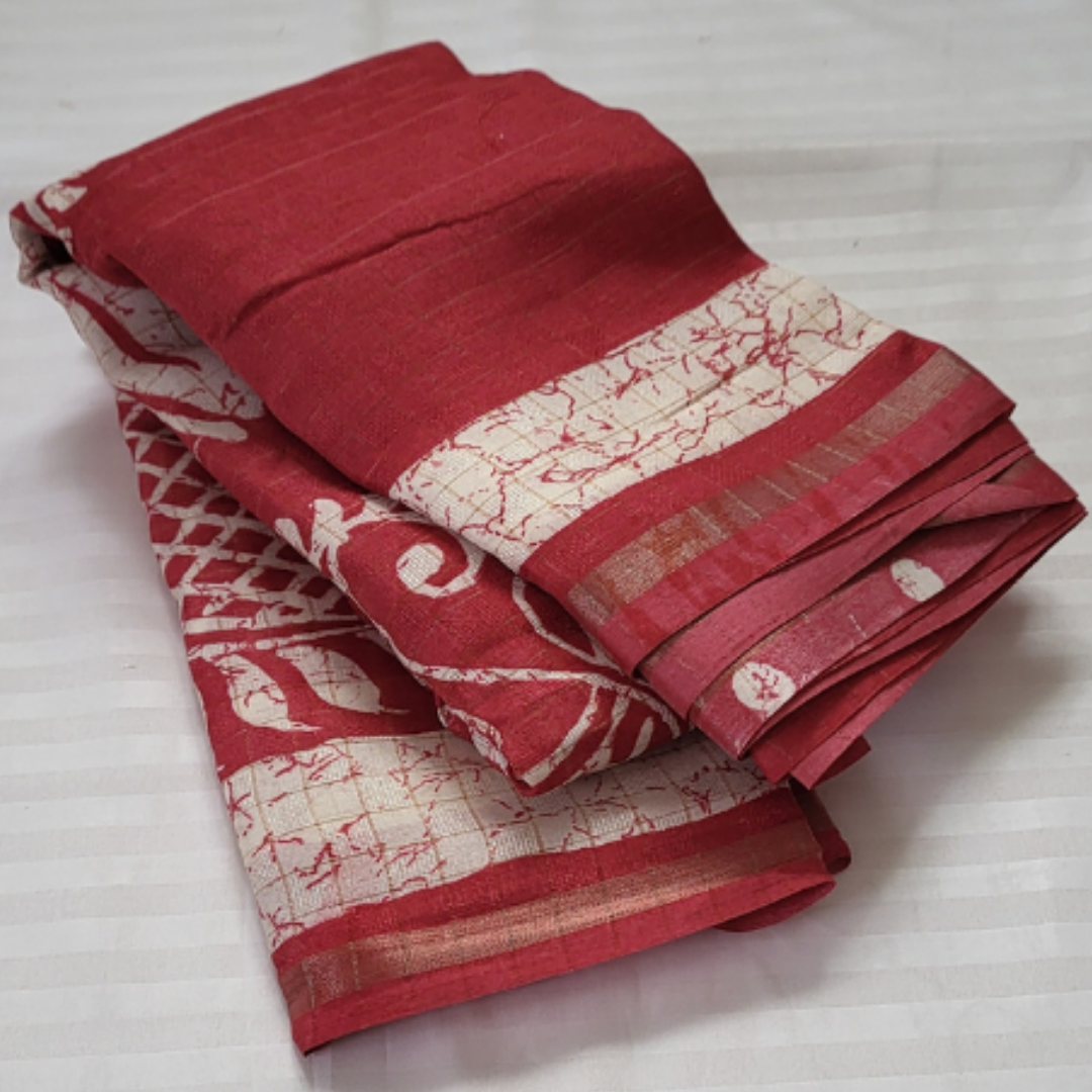 Linen Cotton Saree - ES158