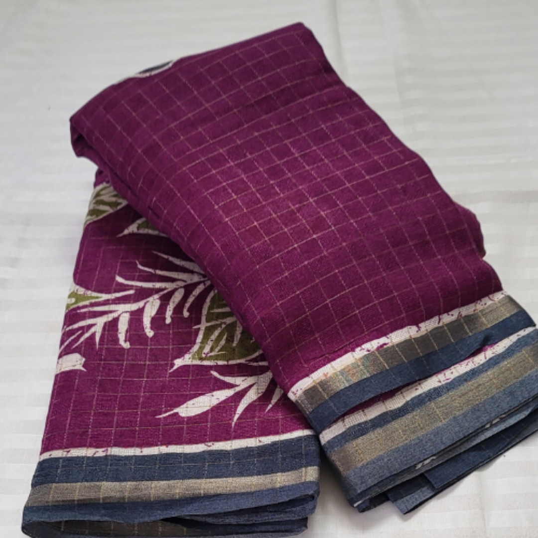 Linen Cotton Saree - ES158