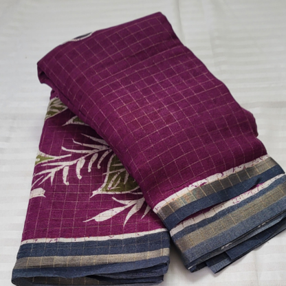 Linen Cotton Saree - ES252